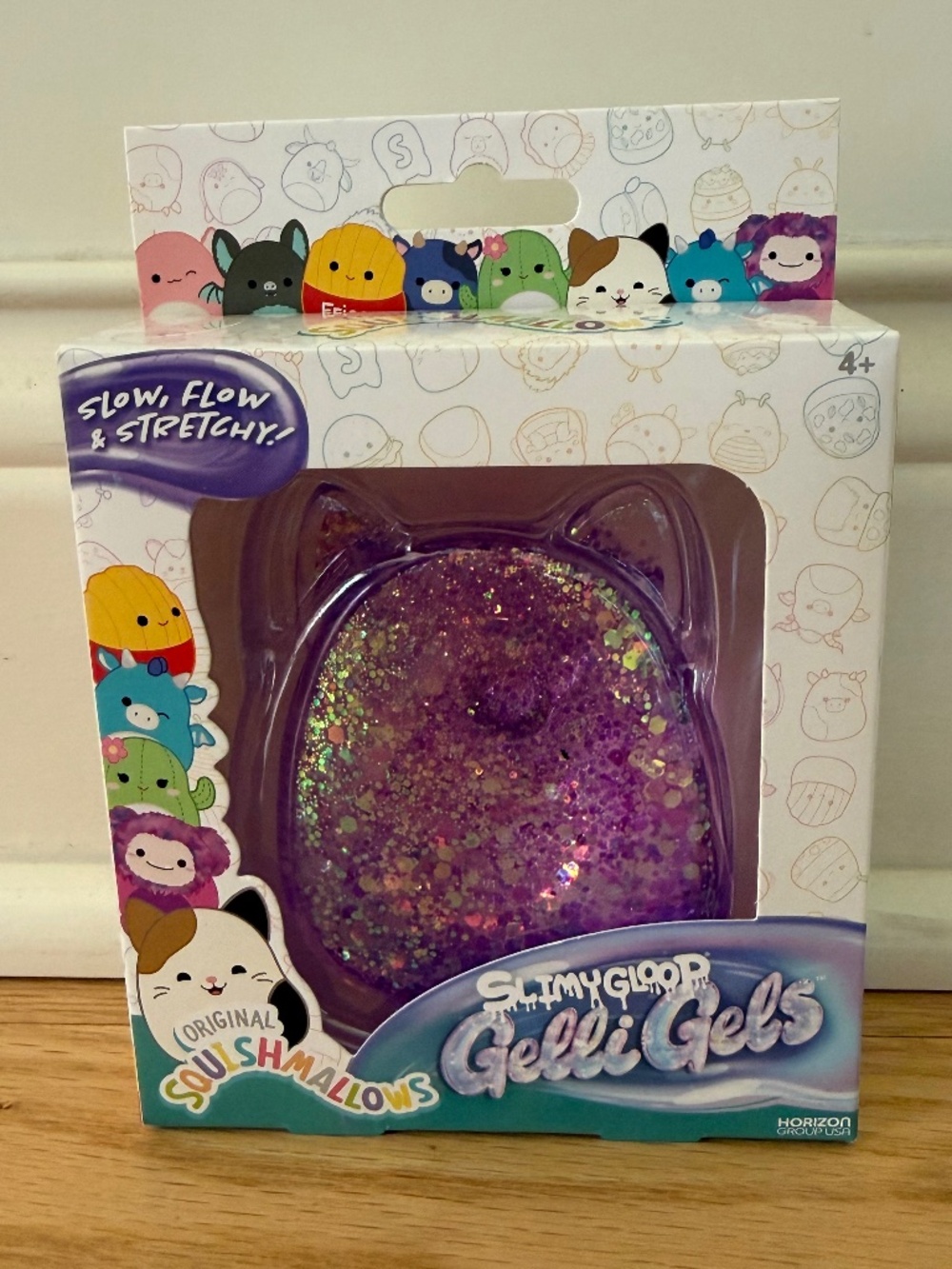 Squishmallows Purple Glitter Slimygoop Gelli Gels Squishy Cat